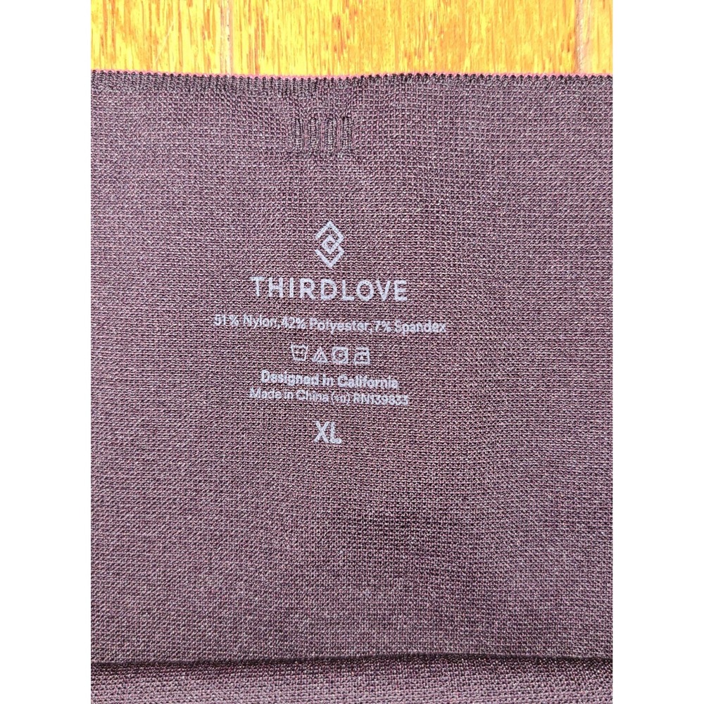 NWOT ThirdLove High Rise Purple Flex Seamless Compression Leggings XL Nylon Mix - Picture 2 of 7